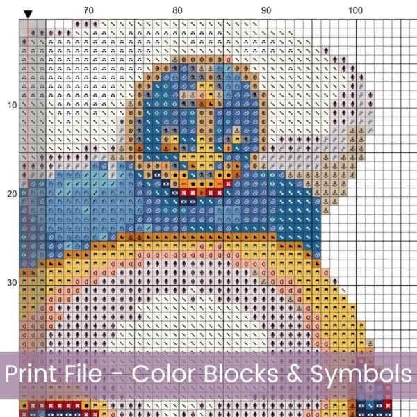 Sailor Rubber Duck Cross Stitch Pattern, Sailor Duck Embroidery, Baby Nursery Decor, Nautical Cross Stitch Pattern, Bathroom Cross Stitch