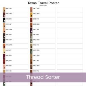 Texas Cross Stitch Pattern Western Travel Poster Embroidery Cowboy Hat Decor Full Coverage Stitching Lone Star State Handmade Western Decor