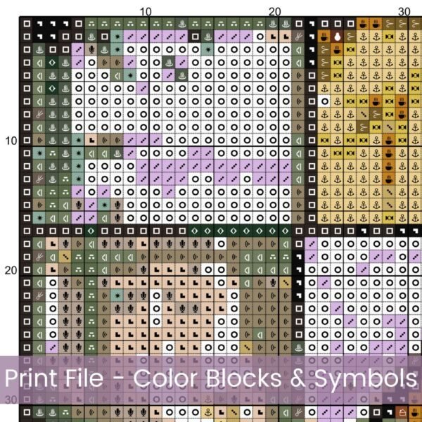 Creole Woman Stained Glass Cross Stitch Pattern | Full Coverage PDF | Rich Jewel Tones | African American Woman Art | Embroidery Design
