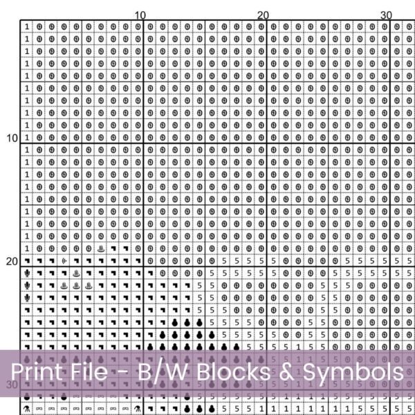 Scottish Highlands Cross Stitch Pattern | Retro Travel Poster Style Gift | Full Coverage PDF | United Kingdom Landscape Embroidery Design