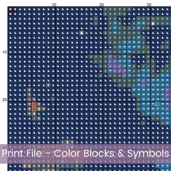 Tenacity Sunrise Cross Stitch Pattern | Full Coverage PDF | Lone Tree on Cliff with Roots | Sunrise Landscape Embroidery Design