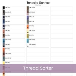 Tenacity Sunrise Cross Stitch Pattern | Full Coverage PDF | Lone Tree on Cliff with Roots | Sunrise Landscape Embroidery Design