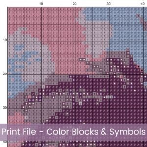 Tropical Beach Sunset Cross Stitch Pattern, Coastal Decor Pattern, Ocean Pattern, Full Coverage, Seascape Embroidery, Tranquil Beach Lover