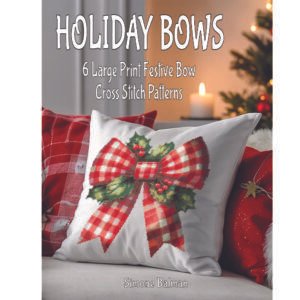 Holiday Bows Cross Stitch Patterns Bundle Gingham Christmas Holiday Bows Digital PDF 6 Pattern Set Instant Download Includes Pattern Keeper