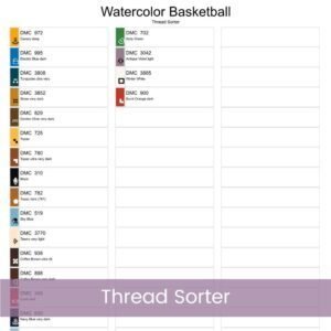 Basketball Cross Stitch Pattern | Sports Wall Art with Paint Splatter | Partial Coverage PDF | Modern Athletic Embroidery