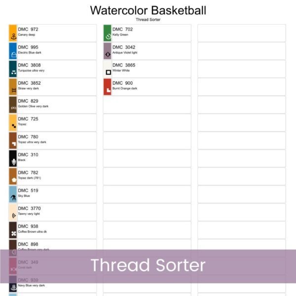 Basketball Cross Stitch Pattern | Sports Wall Art with Paint Splatter | Partial Coverage PDF | Modern Athletic Embroidery