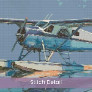 Take to the skies (and the water!) with this detailed float plane cross-stitch pattern ✈️🌊. Designed as a full coverage pattern