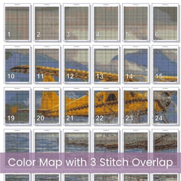 Float Plane Cross Stitch Pattern