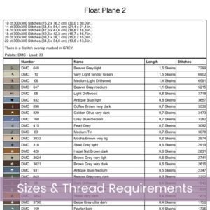 Float Plane Cross Stitch Pattern