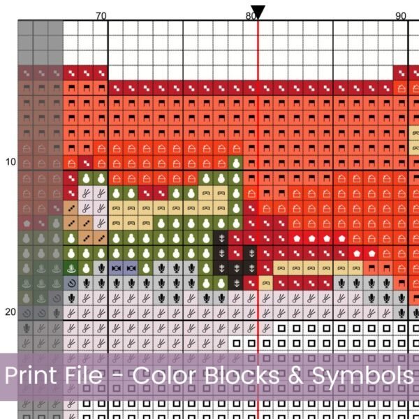 Cute Christmas Bird Cross Stitch Pattern | Cartoon Bird with Santa Hat & Holly | Partial Coverage Holiday PDF