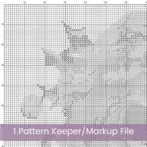 Cute Christmas Bird Cross Stitch Pattern | Cartoon Bird with Santa Hat & Holly | Partial Coverage Holiday PDF