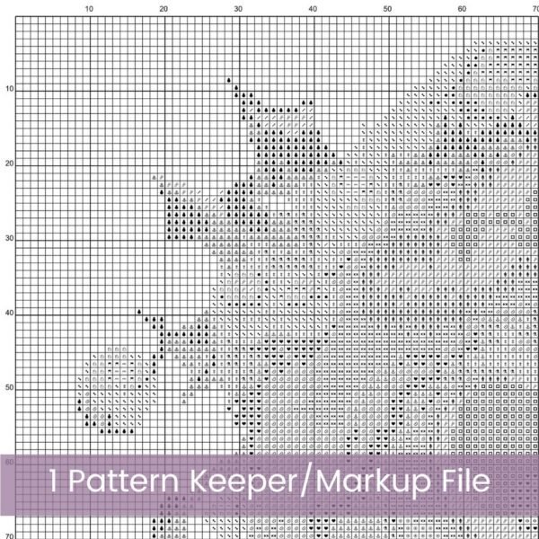 Cute Christmas Bird Cross Stitch Pattern | Cartoon Bird with Santa Hat & Holly | Partial Coverage Holiday PDF
