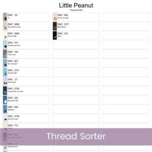 Little Peanut Elephant Cross Stitch Pattern | Blue Baby Shower Nursery Decor | Partial Coverage PDF | Digital Download