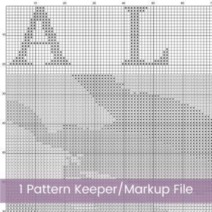 Alaska Retro Travel Poster Cross Stitch Pattern | “The Last Frontier” | Full Coverage PDF