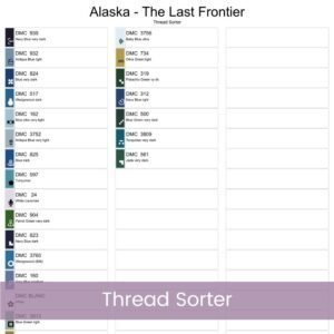 Alaska Retro Travel Poster Cross Stitch Pattern | “The Last Frontier” | Full Coverage PDF