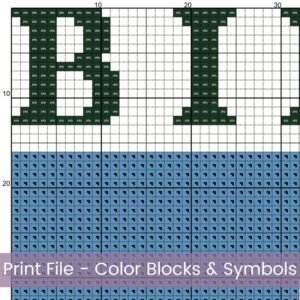 April Birth Month Flower Counted Cross Stitch PDF Pattern, Daisies Cross Stitch Pattern, Instant Download, Modern Floral Cross Stitch