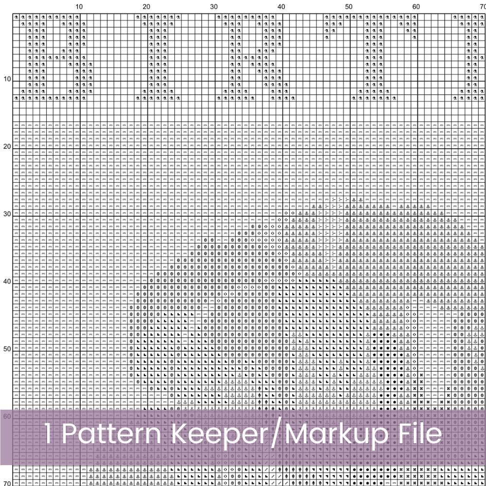 April Birth Month Flower Counted Cross Stitch PDF Pattern, Sweet Pea Cross Stitch Pattern, Instant Download, Modern Floral Cross Stitch