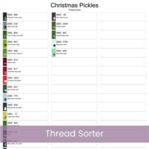 Christmas Pickles Cross Stitch Pattern | Cute Holiday Decor | Partial Coverage PDF | Digital Download