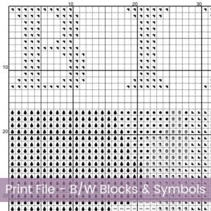 February Birth Flower Cross Stitch Pattern Book – Irises in Modern Flower Market Style