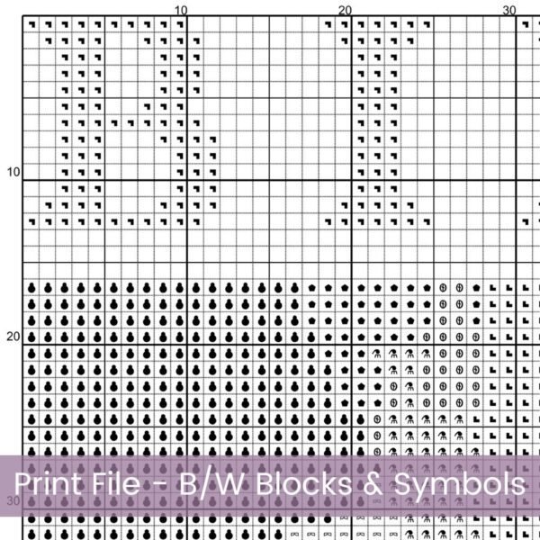 February Birth Flower Cross Stitch Pattern Book – Irises in Modern Flower Market Style