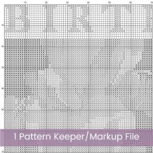 February Birth Flower Cross Stitch Pattern Book – Irises in Modern Flower Market Style