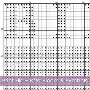 February Birth Flower Cross Stitch Pattern Book – Violets in Modern Flower Market Style