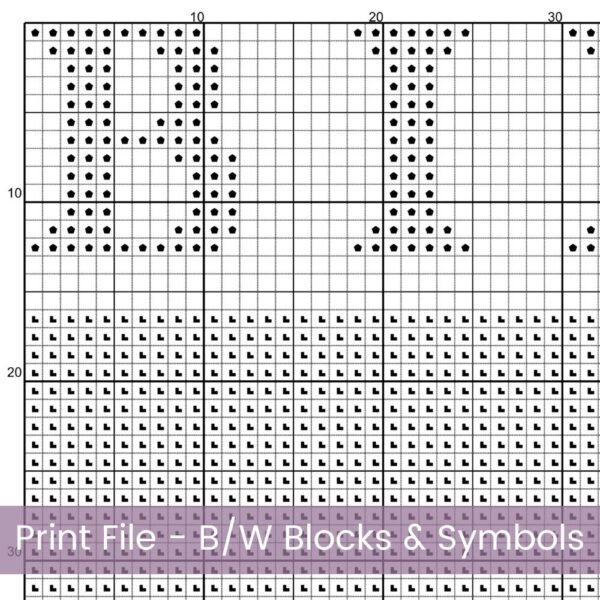 February Birth Flower Cross Stitch Pattern Book – Violets in Modern Flower Market Style