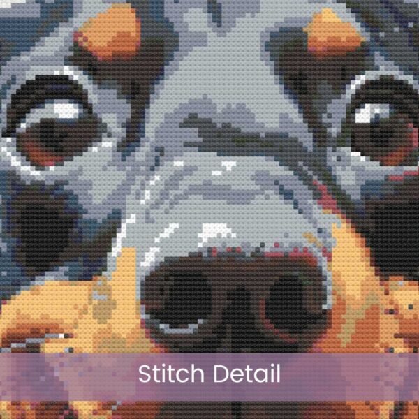 Cute Dachshund Face Cross Stitch Pattern | Smiling Dog Embroidery | Partial Coverage PDF