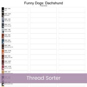 Cute Dachshund Face Cross Stitch Pattern | Smiling Dog Embroidery | Partial Coverage PDF