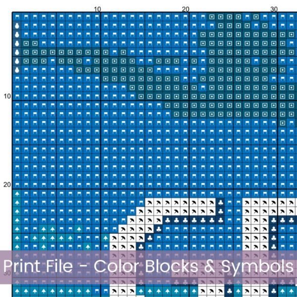 Great Barrier Reef Cross Stitch Pattern | Retro Travel Poster | Full Coverage PDF