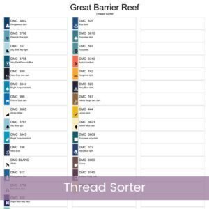 Great Barrier Reef Cross Stitch Pattern | Retro Travel Poster | Full Coverage PDF
