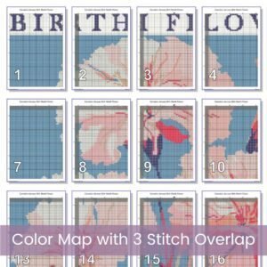 January Birth Flower Carnation Cross Stitch Pattern | Minimalist Boho “Flower Market” Style | Full Coverage PDF