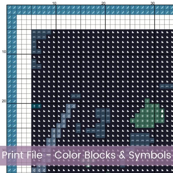 Krabi Thailand Retro Travel Poster Cross Stitch Pattern | Full Coverage PDF Embroidery Design