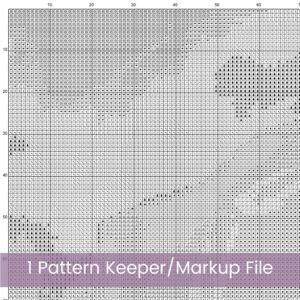 White Rose Cross Stitch Pattern | Oil Painting Style Floral Embroidery | Elegant Full Coverage Design in Ivory & Grey