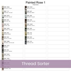 White Rose Cross Stitch Pattern | Oil Painting Style Floral Embroidery | Elegant Full Coverage Design in Ivory & Grey