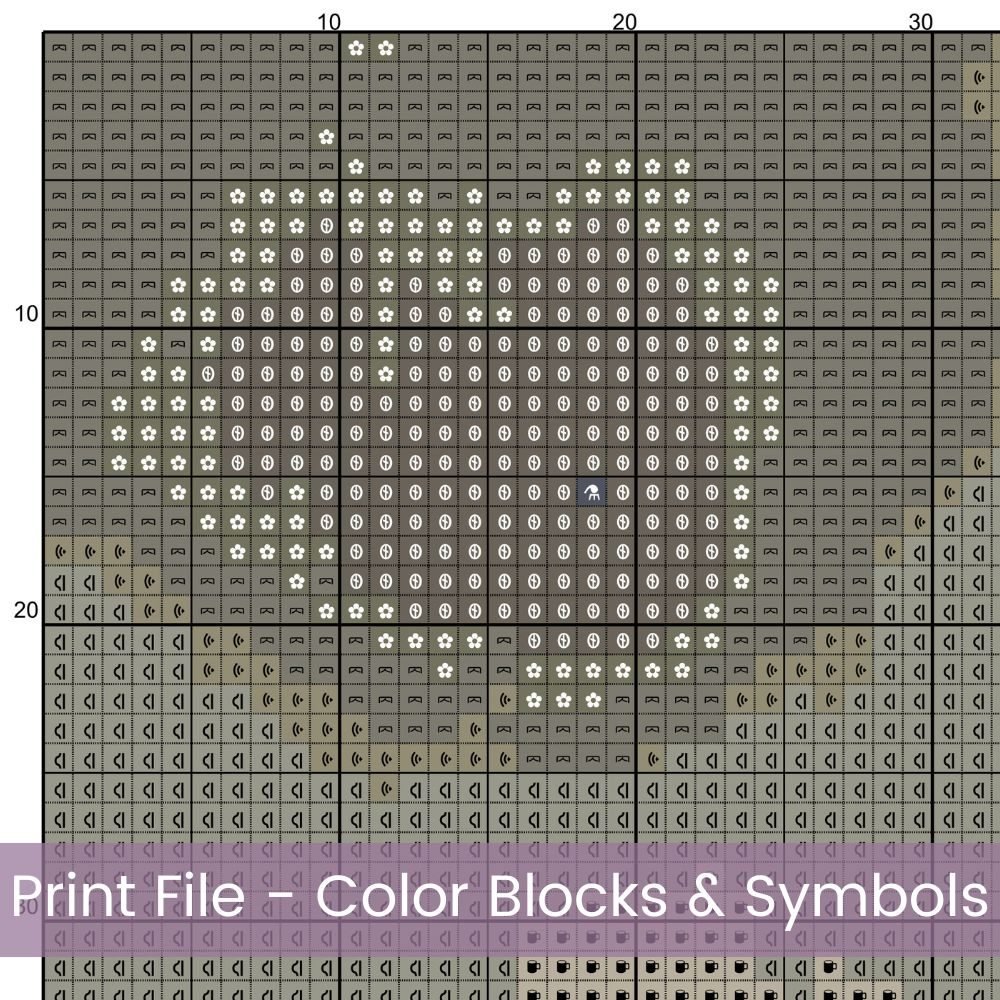 White Rose Cross Stitch Pattern 2 | Oil Painting Style Floral Embroidery | Elegant Full Coverage Design in Ivory & Grey