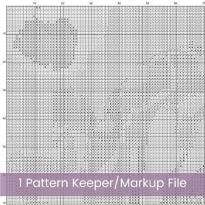 White Rose Cross Stitch Pattern 2 | Oil Painting Style Floral Embroidery | Elegant Full Coverage Design in Ivory & Grey