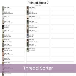 White Rose Cross Stitch Pattern 2 | Oil Painting Style Floral Embroidery | Elegant Full Coverage Design in Ivory & Grey