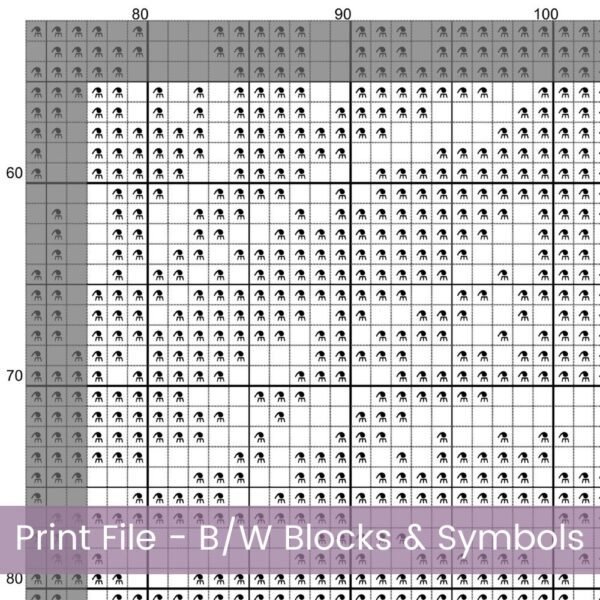 Tribal Dragon Cross Stitch Pattern | Black Silhouette Embroidery | Partial Coverage PDF | Digital Download