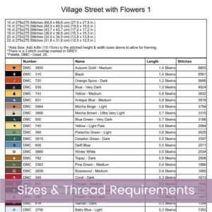 🌺Bring color and charm to your stitching with this Streets in Bloom Cross Stitch Pattern — a full coverage design bursting with life and detail!