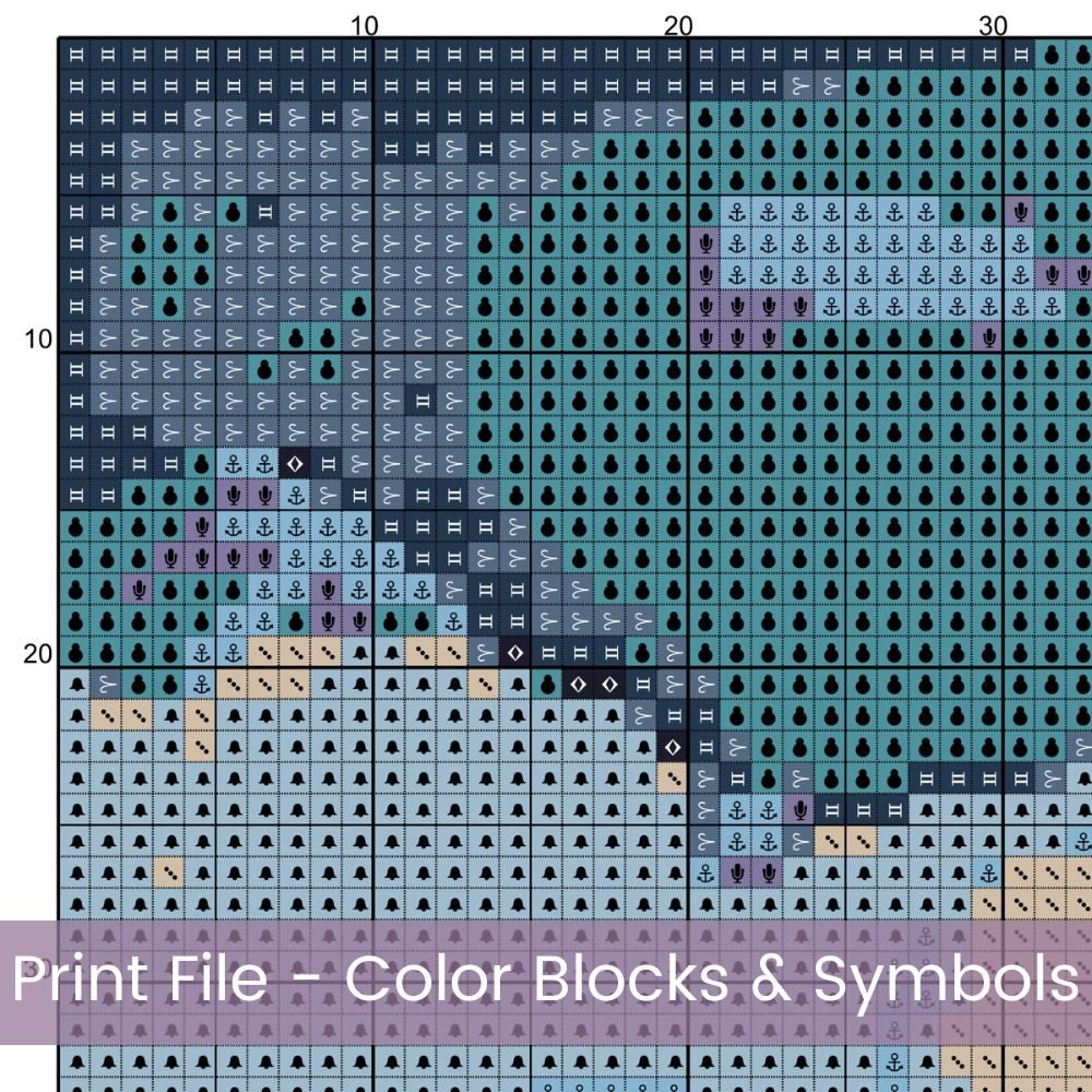 Vibrant Village Street Cross Stitch Pattern | Colorful Floral Village Scene | Full Coverage PDF