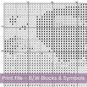 Vibrant Village Street Cross Stitch Pattern | Colorful Floral Village Scene | Full Coverage PDF