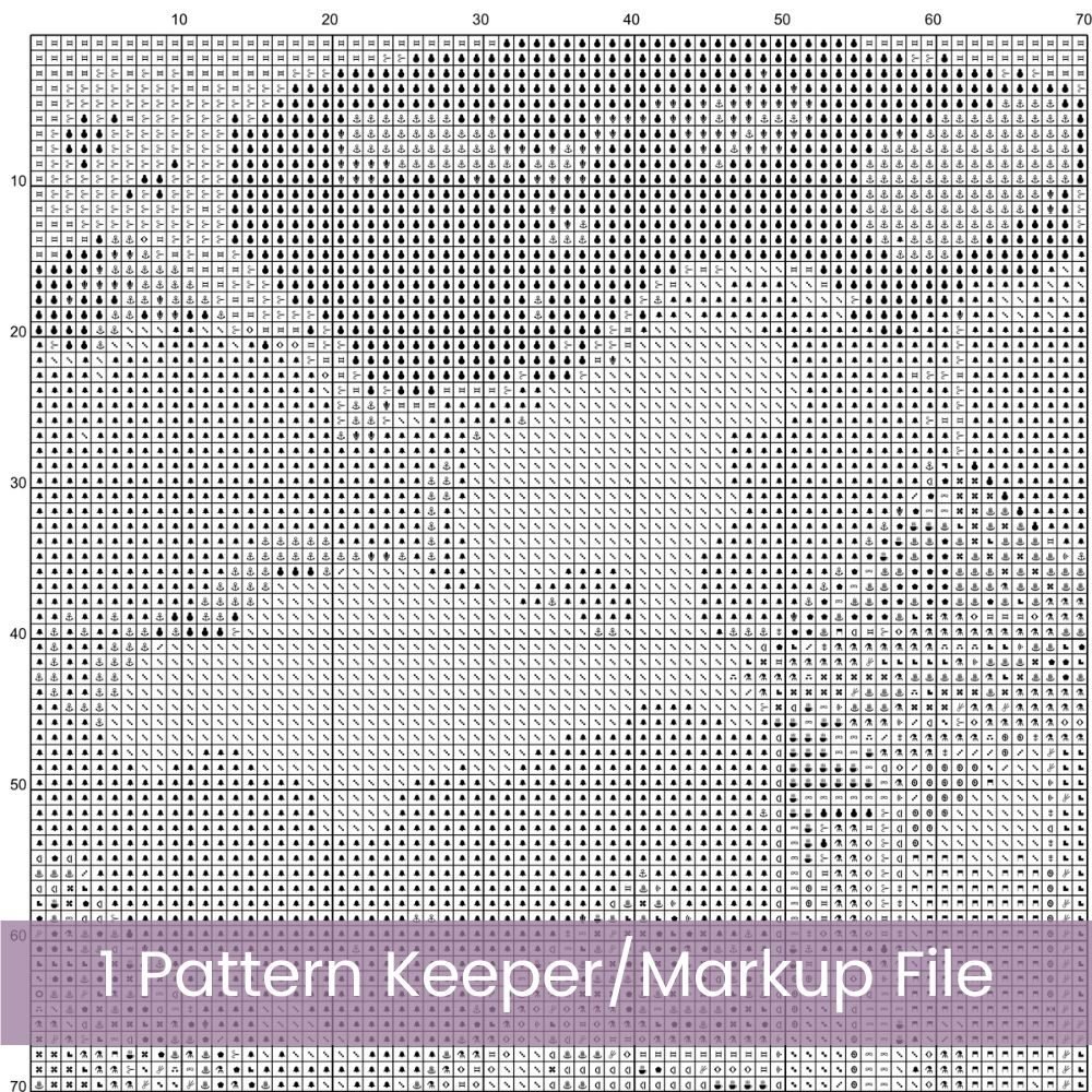 Vibrant Village Street Cross Stitch Pattern | Colorful Floral Village Scene | Full Coverage PDF