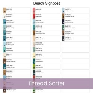 Beach Signpost Cross Stitch Pattern