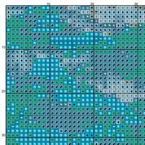 Bull Shark Cross Stitch Pattern, Full Coverage Marine Oil-Painting Style PDF, Multi-Brand Floss Conversions