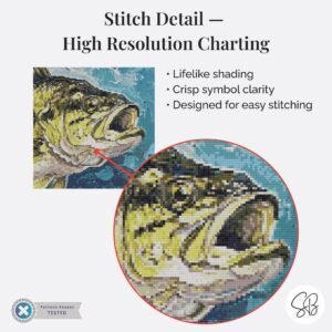 Largemouth Bass Cross Stitch Pattern
