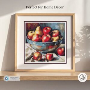 Apples & Pears Cross Stitch Pattern, Fruit Painting Instant PDF Download, Full Coverage, Floss Conversions