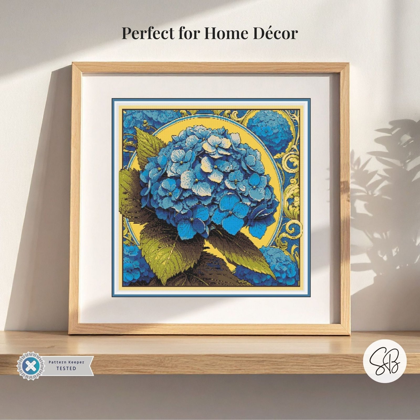 Blue Hydrangea Cross Stitch Pattern - Image 5