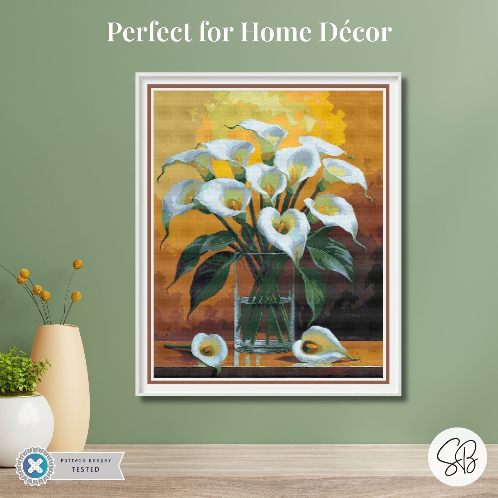 Cala Lilies Cross Stitch Pattern - Image 5